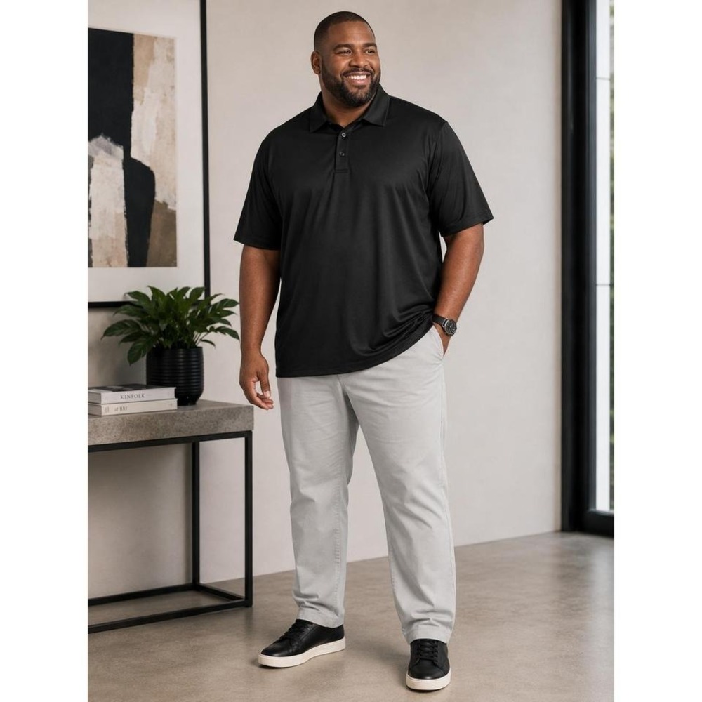 Men's‎ Polo Shirt by Port Authority Silk Touch Black Size XXL New With Tags